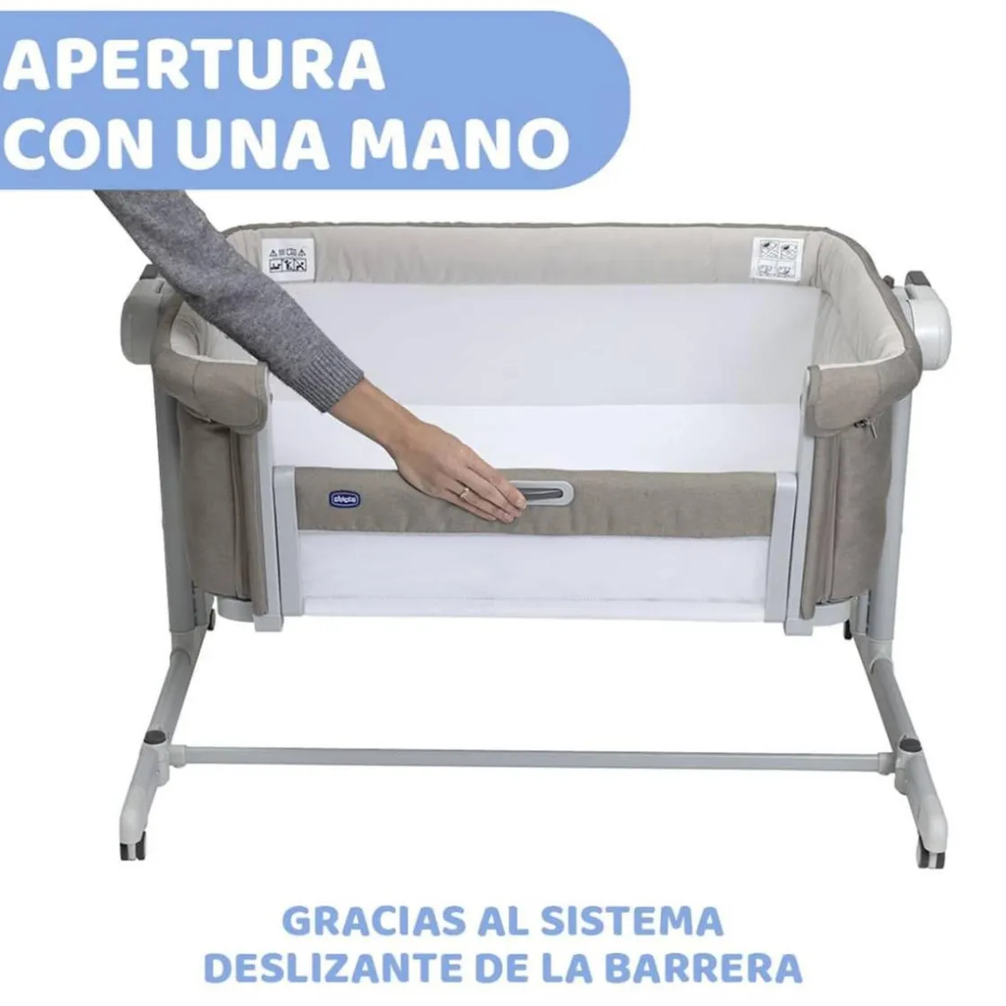 CHICCO - Minicuna Next2Me Magic Evo Desert Taupe* Descanso·Minicunas Y Reductores