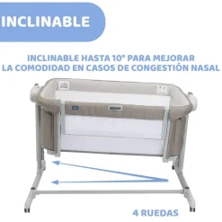 CHICCO - Minicuna Next2Me Magic Evo Desert Taupe* Descanso·Minicunas Y Reductores