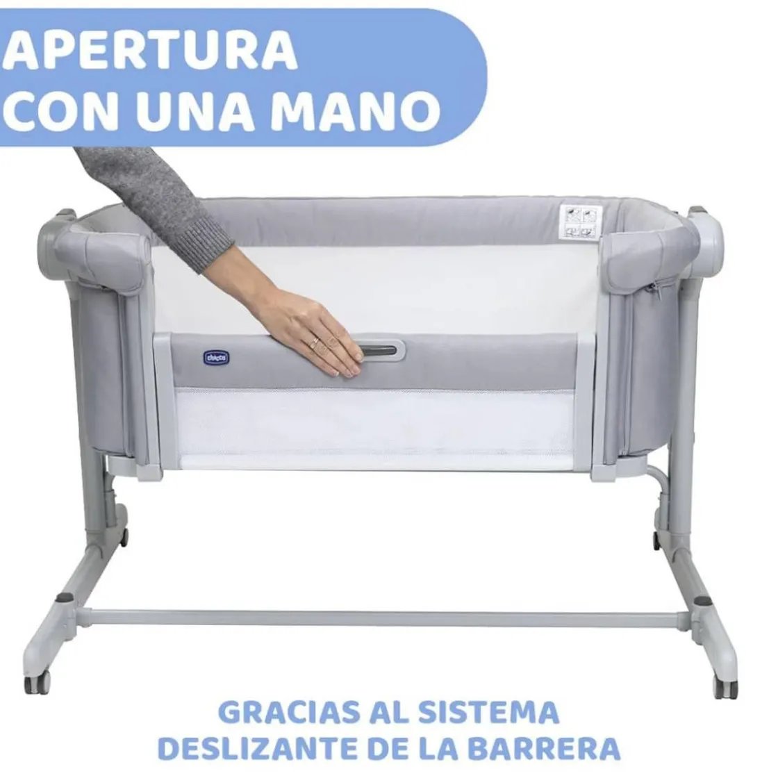 CHICCO - Minicuna Next2Me Magic Evo Grey Mist* Descanso·Minicunas Y Reductores
