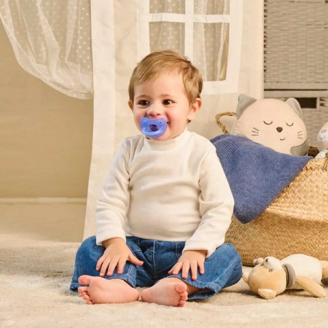 CHICCO - Pack 2 chupetes PhysioForma Soft 6-16M - Azul* Biberones Y Chupetes·Chupetes
