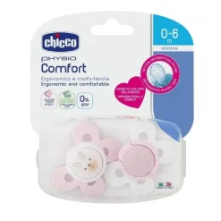 CHICCO - Pack 2 Chupetes Physio Comfort silicona 0-6M Rosa* Biberones Y Chupetes·Chupetes