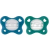 CHICCO - Pack 2 Chupetes Physio Dual Soft 16-36M - Azul