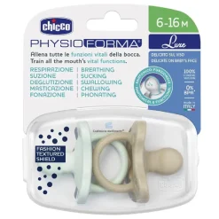 CHICCO - Pack 2 chupetes PhysioForma Luxe 6-16M - Azul* Biberones Y Chupetes·Chupetes