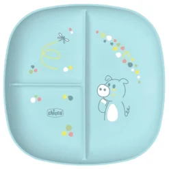 CHICCO - Plato con compartimentos 12M - Azul