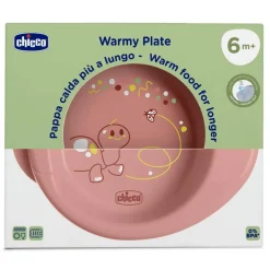 CHICCO - Plato Térmico 6M - Rosa* Preparación Comida Y Accesorios·Platos Y Cubiertos Infantiles