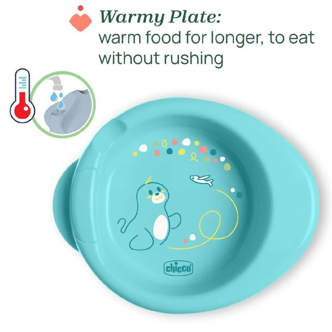 CHICCO - Set alimentación 6M - Foca* Preparación Comida Y Accesorios·Platos Y Cubiertos Infantiles