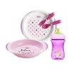 CHICCO - Set de comida rosa + 12 meses* Preparación Comida Y Accesorios·Platos Y Cubiertos Infantiles