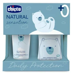 CHICCO - Set Higiene y Pañal Natural Sensation - Daily Protection* Cosméticos Bebé·Cremas, Aceites Y Barras De Labios