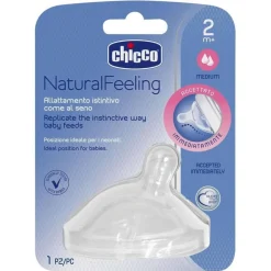 CHICCO - Tetina NaturalFeeling - Flujo medio* Biberones Y Chupetes·Tetinas