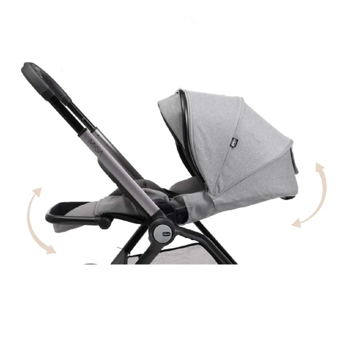 CHICCO - Trio Mysa Gran Comfort y First Seat Recline Lunar Rock