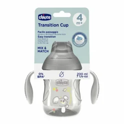 CHICCO - Vaso de Transición 4M+ 200ml - Gris* Preparación Comida Y Accesorios·Tazas Y Vasos