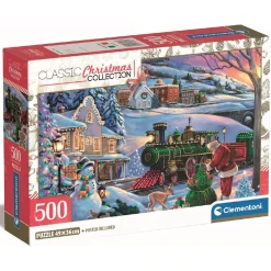 CLEMENTONI Classic Christmas Collection - Puzzle 500 piezas Christmas Train* Juegos Y Puzzles