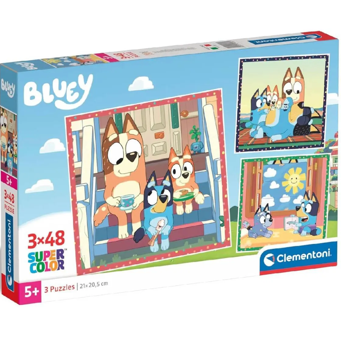 CLEMENTONI - 3 puzzles 48 piezas - Bluey