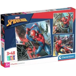 CLEMENTONI - 3 puzzles 48 piezas - Spiderman