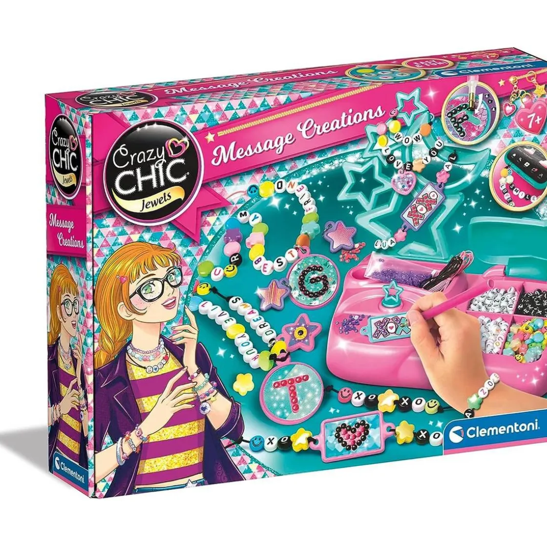 CLEMENTONI - Charms Lab hacer pulseras, collares y encantos multicolor juego creativo ㅤ* Estilo De Vida