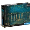 CLEMENTONI - Colección de Museo - Noche Estrellada sobre el Ródano - Puzzle de 1000 piezas para adultos, arte, rompecabezas, pinturas famosas, hecho en Italia, multicolor ㅤ