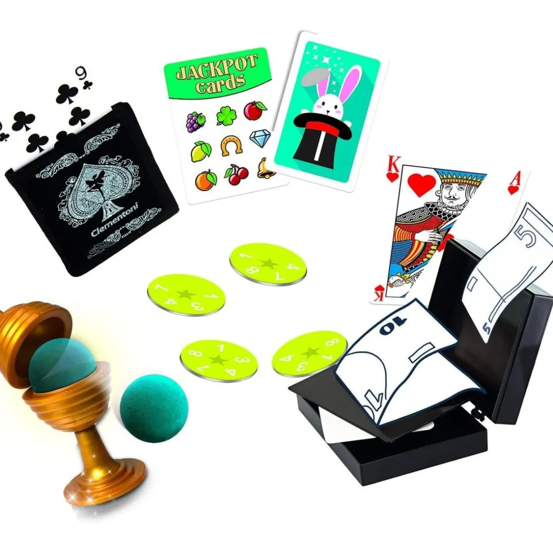 CLEMENTONI - Juego de magia con 70 trucos para pequeños magos ㅤ