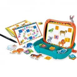 CLEMENTONI - Juego educativo magnético de alfabeto en maletín ㅤ