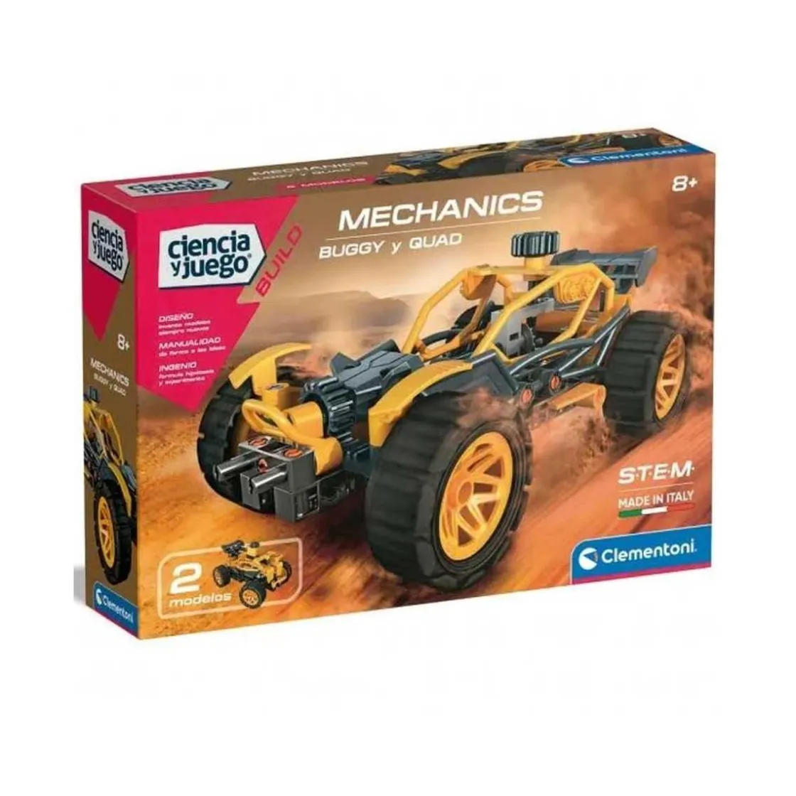 CLEMENTONI - Juego educativo de ciencias y construcciones: vehículos para armar