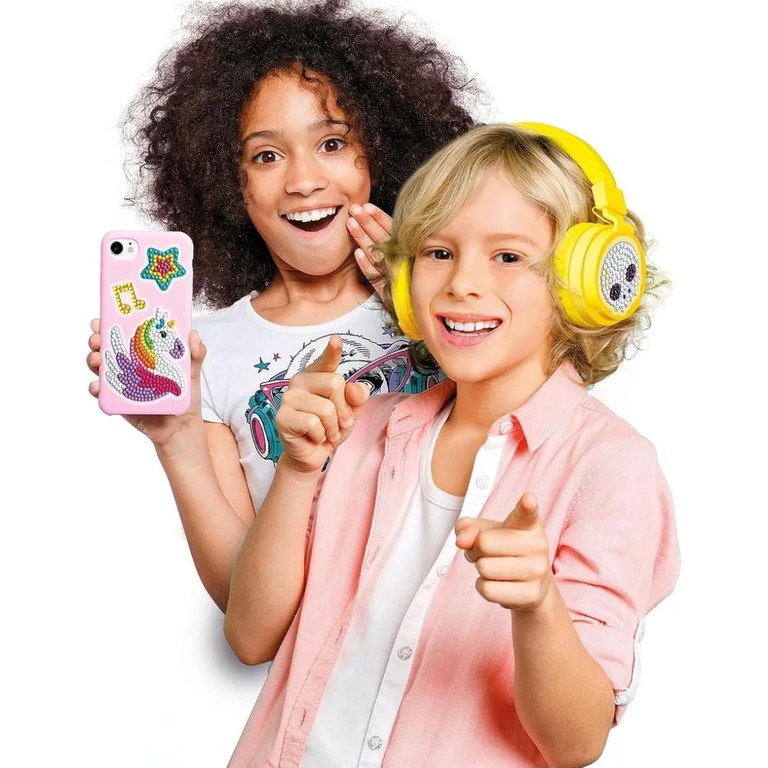 CLEMENTONI - Kit de pegatinas 3D brillantes y diamantes creativo para regalo* Arte Y Manualidades