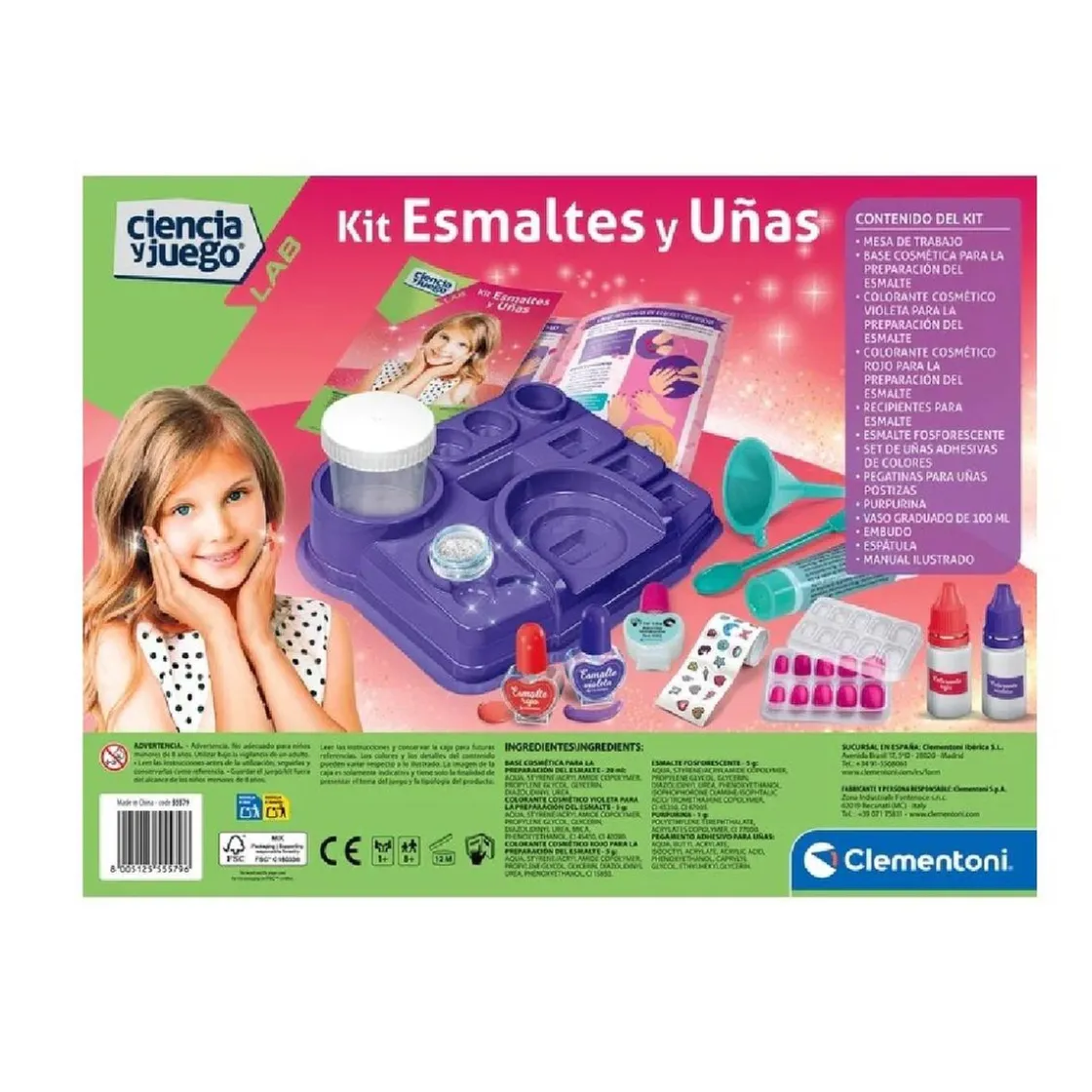 CLEMENTONI - Kit Esmaltes y Uñas