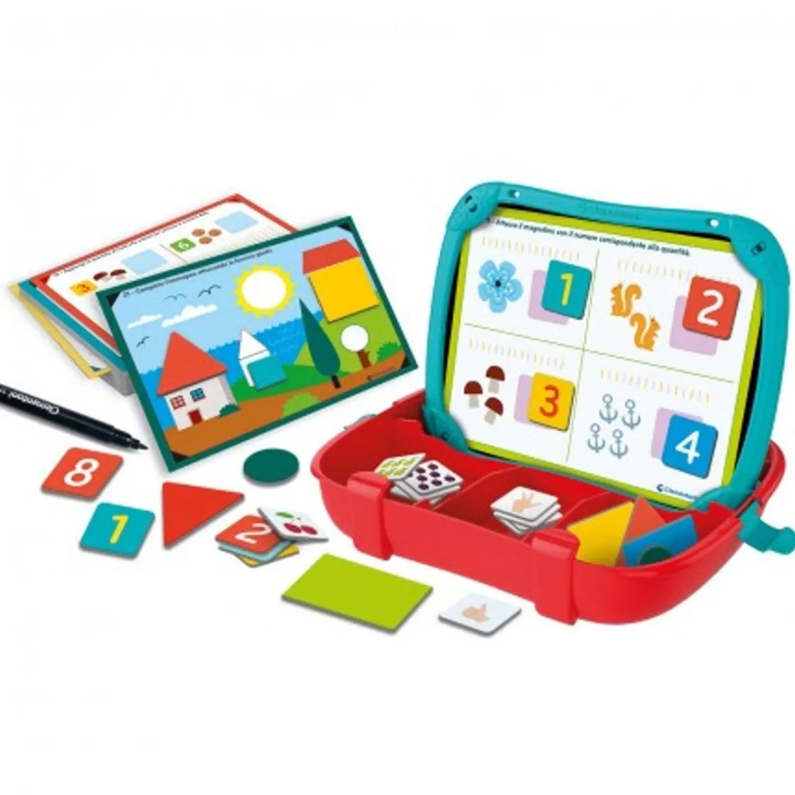 CLEMENTONI - Maletín magnético de números y formas educativo ㅤ* Friki Zone|Juguetes Educativos Y Libros
