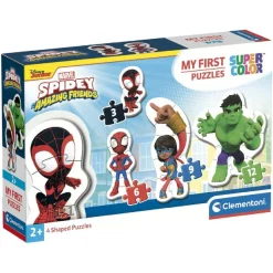 CLEMENTONI - Mis primeros Puzzles Progresivos 3-6-9-12 - Spidey y su Superequipo