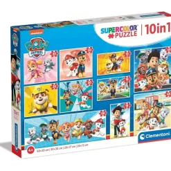 CLEMENTONI - Patrulla Canina - Puzzle infantil progresivo 10 en 1 de la Patrulla Canina ㅤ* Juegos Y Puzzles