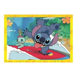 CLEMENTONI - Puzzle 4 en 1 Stitch* Juegos Y Puzzles