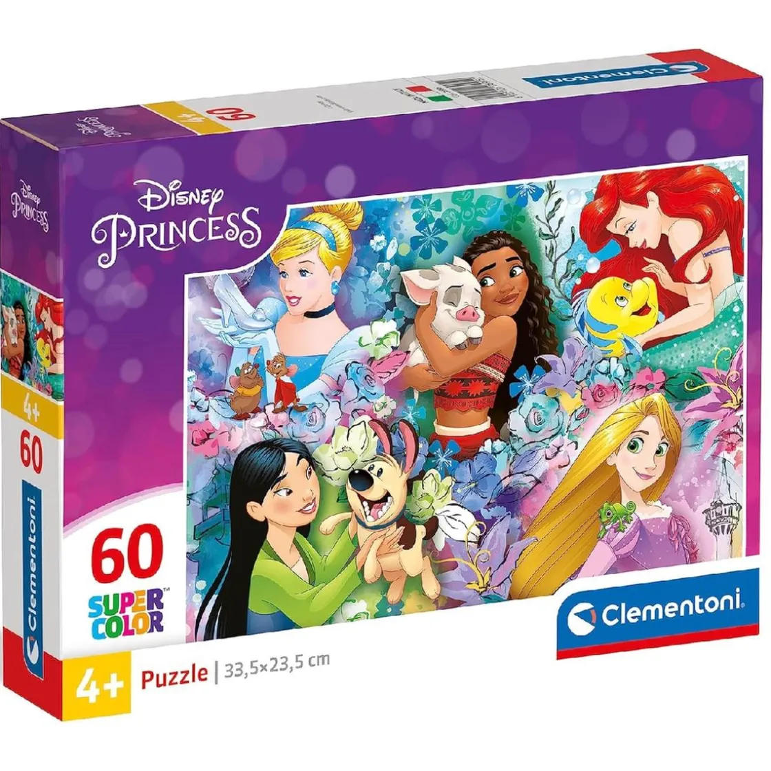 CLEMENTONI - Puzzle 60 piezas - Princesas Disney