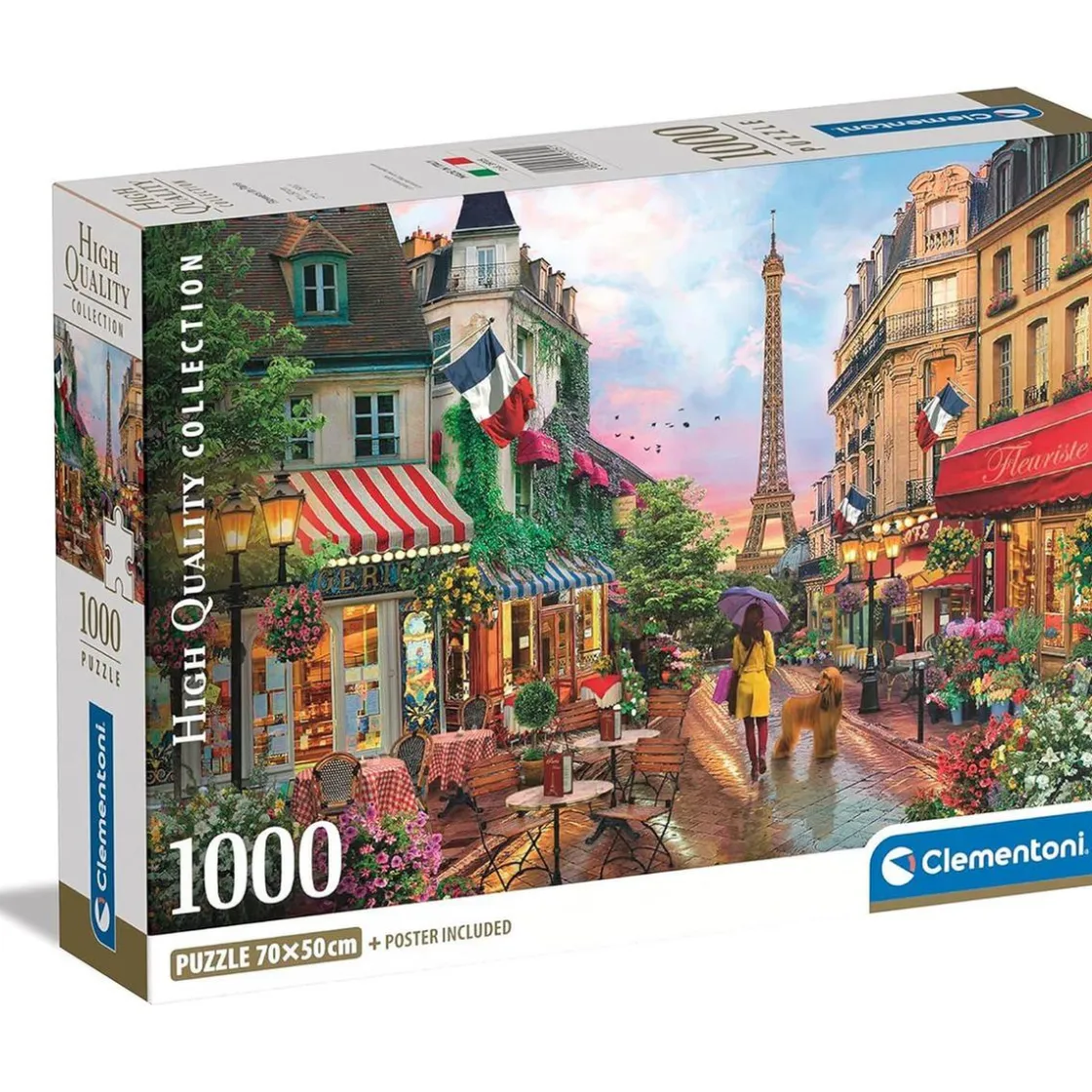 CLEMENTONI - Puzzle 1000 piezas flores en Paris ㅤ* Juegos Y Puzzles