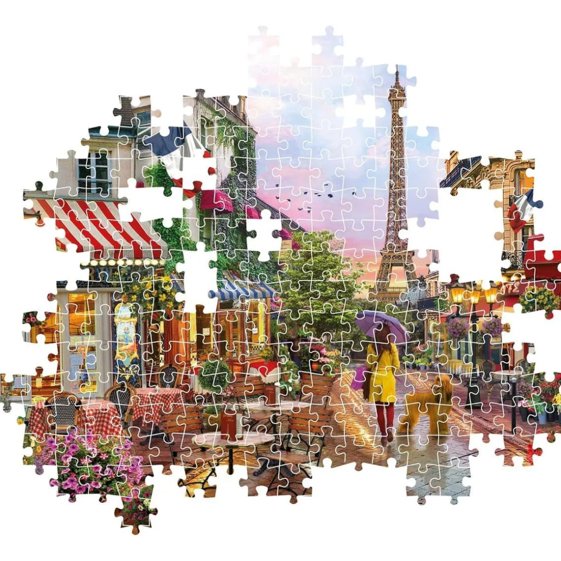 CLEMENTONI - Puzzle 1000 piezas flores en Paris ㅤ* Juegos Y Puzzles