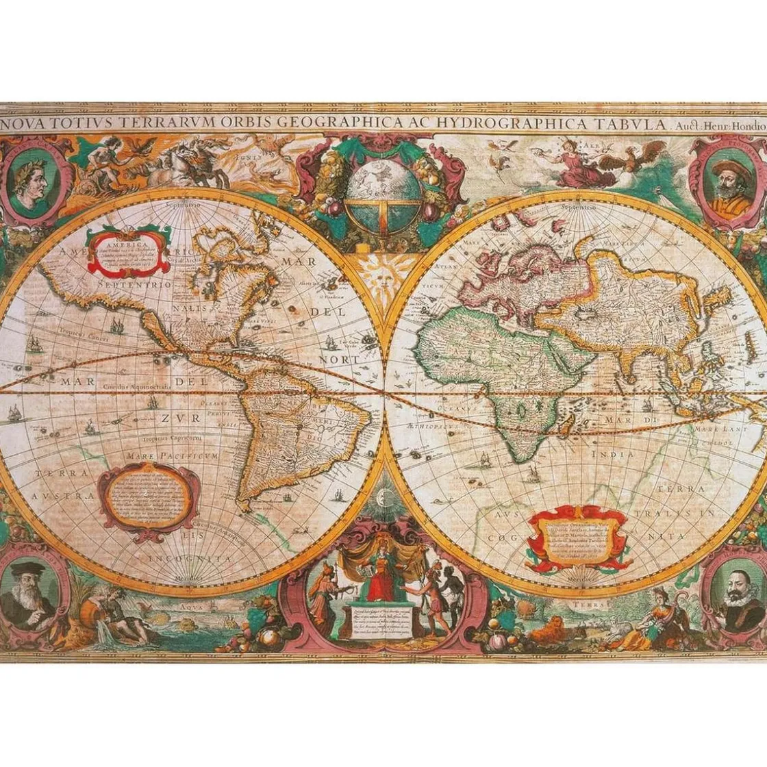 CLEMENTONI - Puzzle de 1000 piezas con Mapa antiguo, fabricado en Italia ㅤ* Juegos Y Puzzles