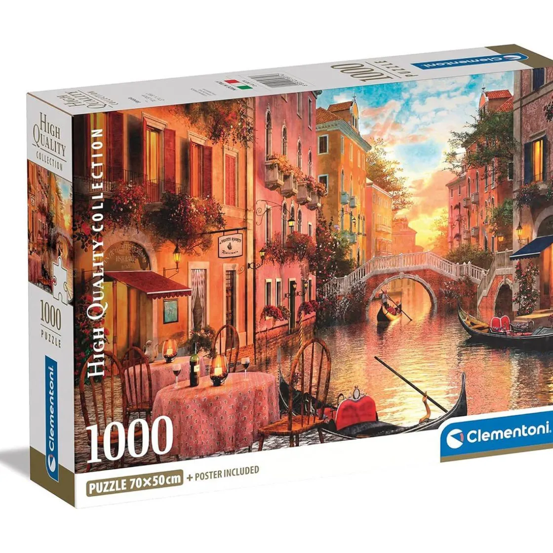 CLEMENTONI - Puzzle de 1000 piezas de la colección Venecia, fabricado en Italia ㅤ* Juegos Y Puzzles