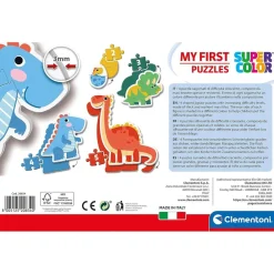 CLEMENTONI - Puzzle infantil progresivo de dinosaurios ㅤ* Juegos Y Puzzles