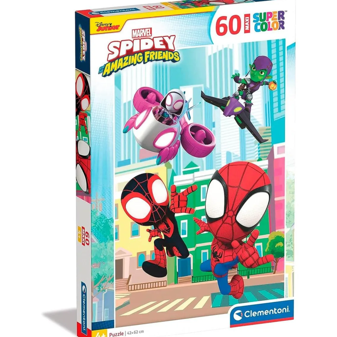 CLEMENTONI - Puzzle Maxi Infantil de 60 Piezas - Los Amigos de Spidey ㅤ