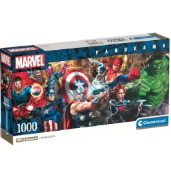 CLEMENTONI - Puzzle Panorama Marvel 1000 piezas