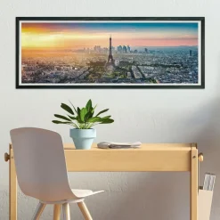 CLEMENTONI - Puzzle panorámico de 1000 piezas, paisajes de ciudades, Skyline de París ㅤ