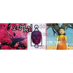 CLEMENTONI - Puzzle panorámico del juego del calamar 1000 piezas ㅤ