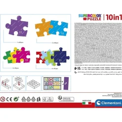 CLEMENTONI - Puzzles progresivos de superhéroes DC Comics, 10 en 1, multicolor, tamaño medium ㅤ* Juegos Y Puzzles