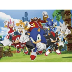 CLEMENTONI - Sonic the Hedgehog - Puzzle 104 Piezas Sonic Y Sus Amigos ㅤ* Juegos Y Puzzles