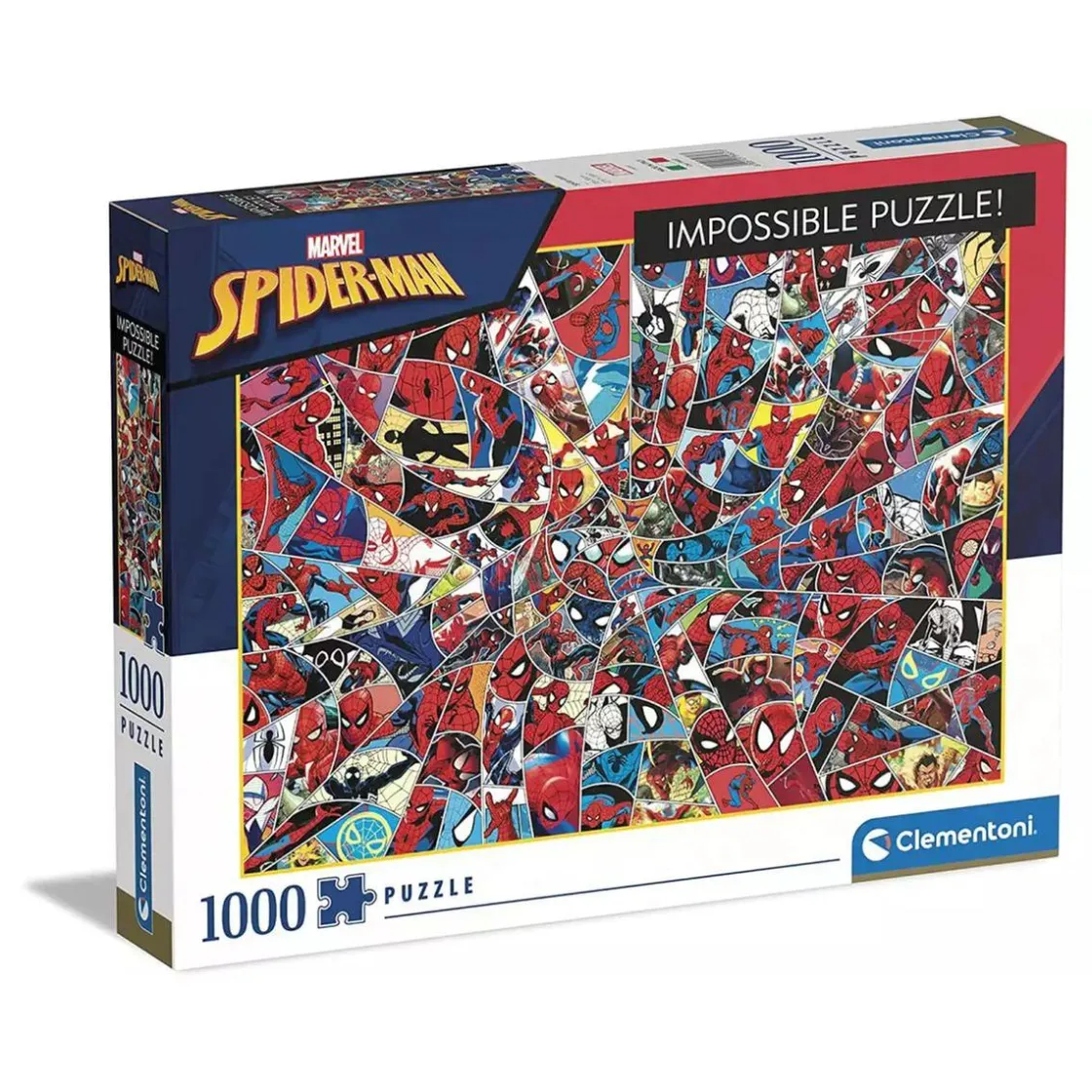 CLEMENTONI - Spider-man - Puzzle Impossible Spiderman 1000 piezas Marvel ㅤ