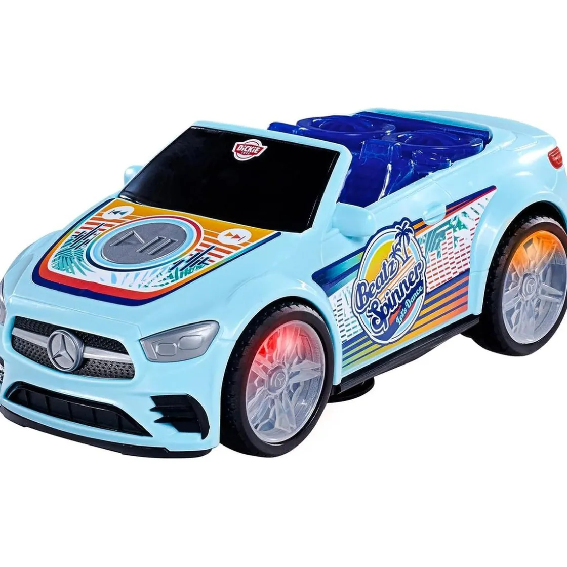 FUNKO UK LIMITED Coche de juguete con luces intermitentes, música y giros, incluye pilas ㅤ* Vehículos Y Circuitos