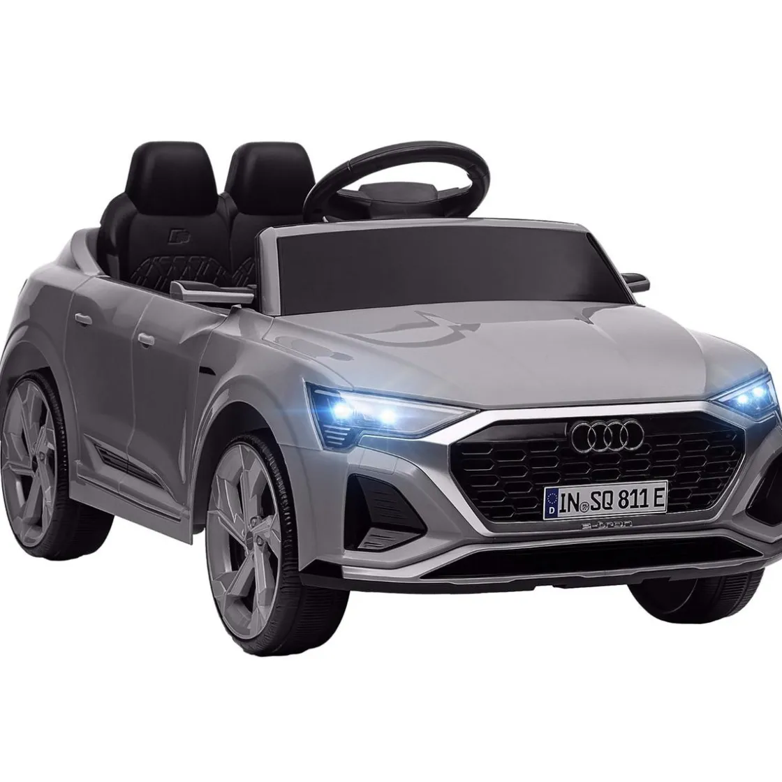 AIYAPLAY Coche Eléctrico Audi Q8 Etron Sportback 12V Gris* Vehículos De Batería O A Pedales