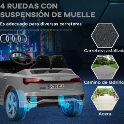 AIYAPLAY Coche Eléctrico Audi Q8 Etron Sportback 12V Gris* Vehículos De Batería O A Pedales