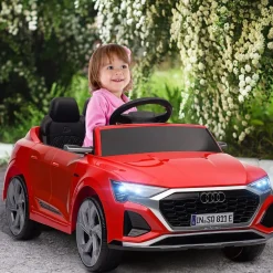 AIYAPLAY Coche Eléctrico Infantil Audi Q8 Etron Sportback 12V Rojo* Vehículos De Batería O A Pedales