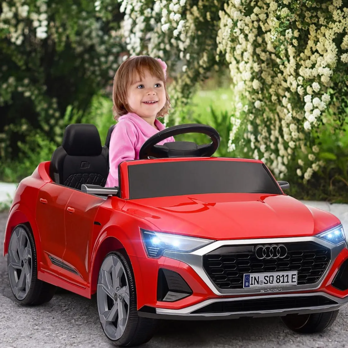 AIYAPLAY Coche Eléctrico Infantil Audi Q8 Etron Sportback 12V Rojo* Vehículos De Batería O A Pedales
