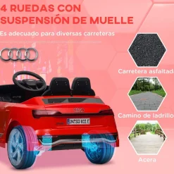 AIYAPLAY Coche Eléctrico Infantil Audi Q8 Etron Sportback 12V Rojo* Vehículos De Batería O A Pedales