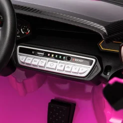 AIYAPLAY Coche eléctrico Lamborghini Autentica Rosa