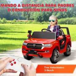 AIYAPLAY Coche eléctrico Toyota LAND CRUISER Rojo
